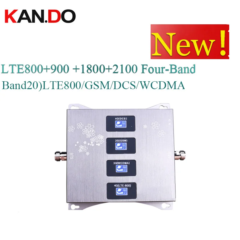 

4 Band BOOSTER 4G LTE800 900 1800 2100 Cell Phone Booster Mobile Signal Amplifier 2G 3G 4G LTE Cellular Repeater GSM DCS WCDMA