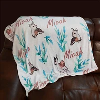 personalized baby blanket swaddling for baby blankets baby swaddle newborn infant baby bedding crib cute deer blanket gift