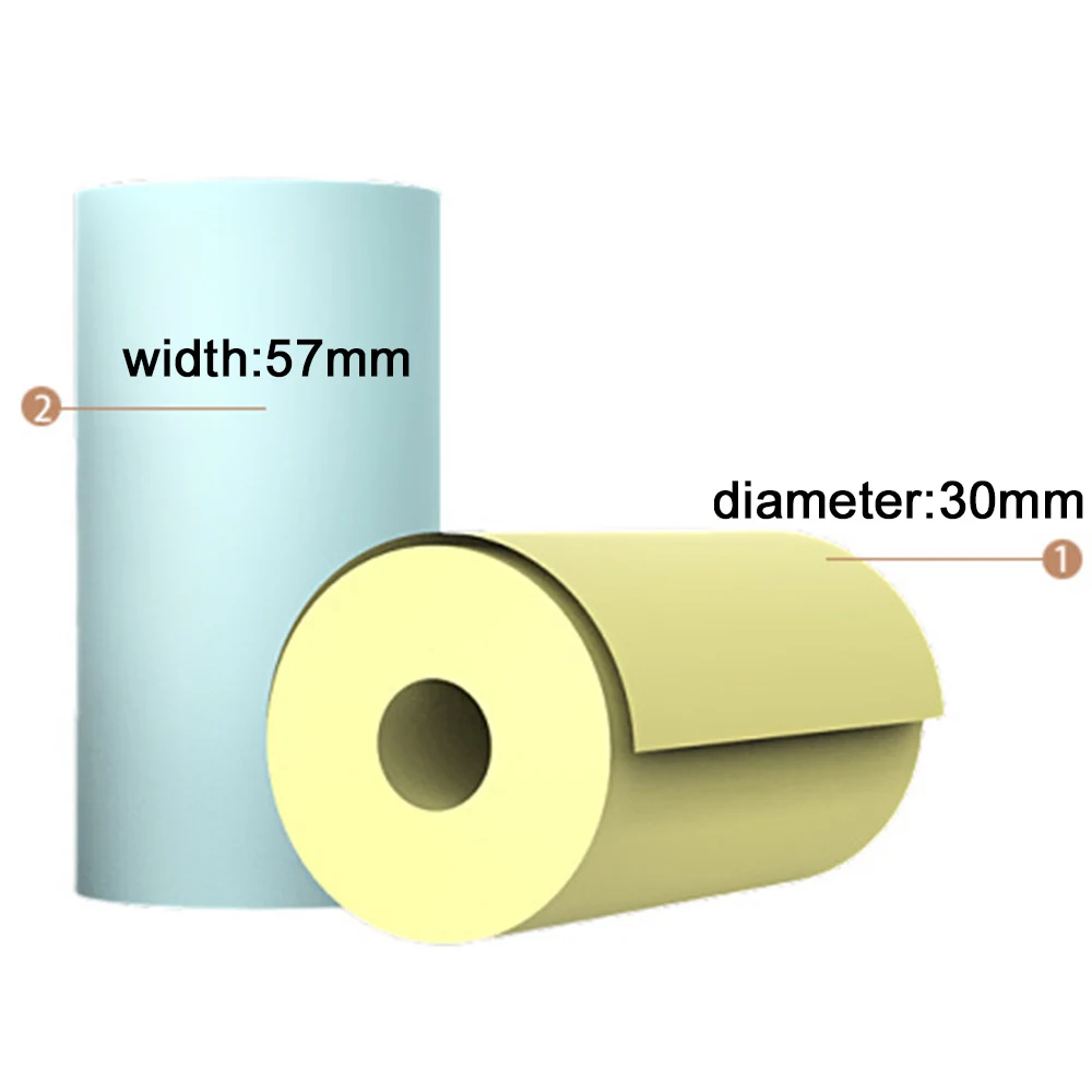 6 шт. рулонная бумага для принтера прямая термопечать термобумага рулон