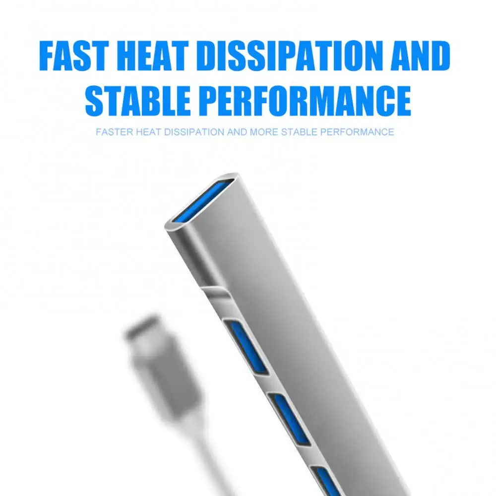 

30% Off Portable 4 Ports USB 3.0 Hub Extension Cable Splitter for Phone Computer Pad