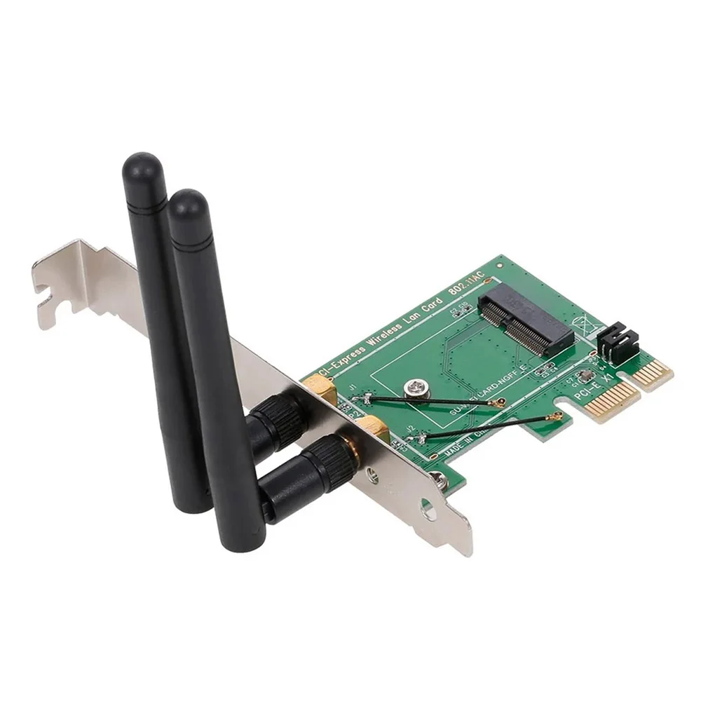 

M.2 NGFF To PCI-E Converter Card Network Card Gigabit Ethernet Wireless Bluetooth Adapter Card Board For Desktop PC