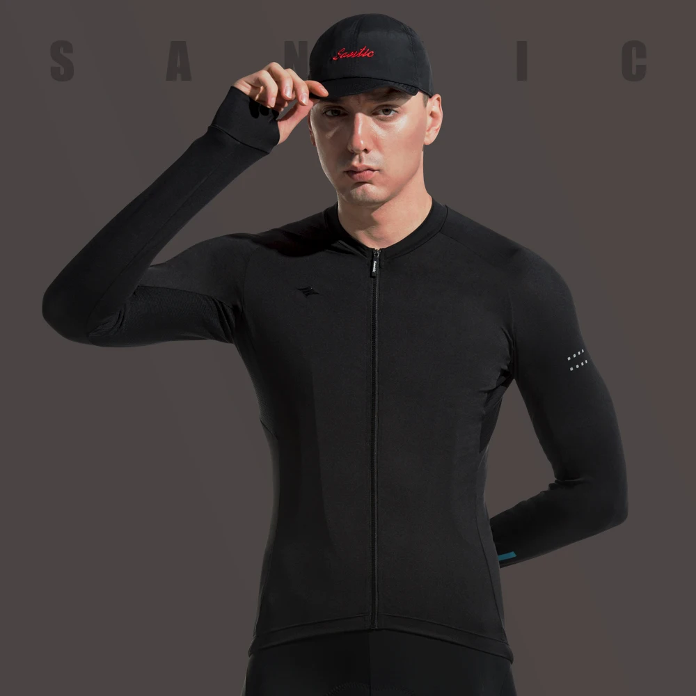 

Мужская велосипедная куртка Santic, с длинными рукавами, для защиты от солнца, для езды на горном велосипеде, весна и осень