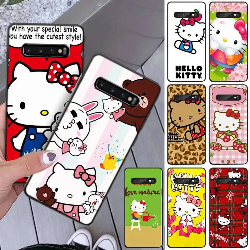 Красивый чехол Hello Kitty для Samsung S8 Plus S9 S10 plus S10E lite 5G S20 UITRA plus|Чехлы-накладки| |