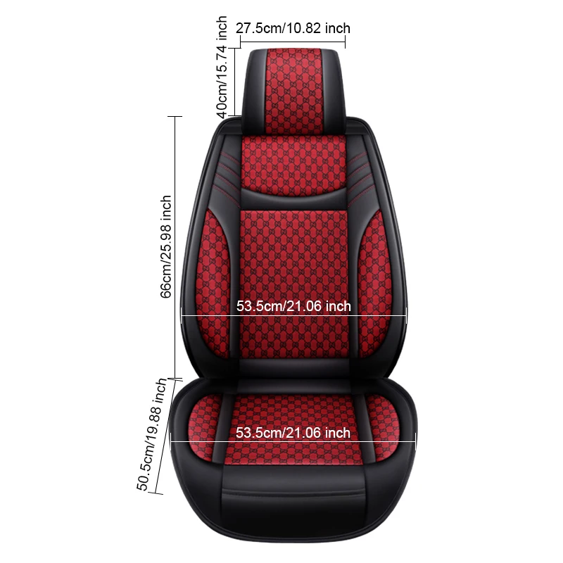 

Car 5-Seat Leather+Linen Seat Covers Front+Rear For Mitsubishi Lancer Outlander Sport