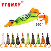 xy 125 12g 9 5cm luya lures propeller fins duck silica gel floating water rotating tractor soft bait 3d fishing tackle