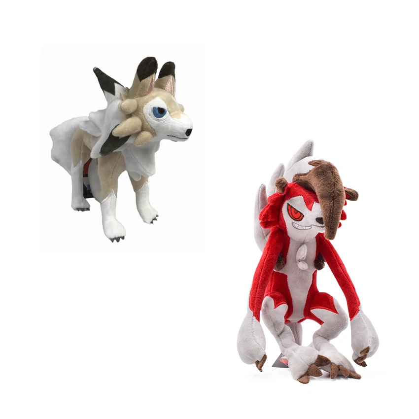 

4 Styles Hot Plush Toys Sun/Moon Lunala Lycanroc Cartoon Plush Doll Anime Stuffed Animals Peluche Doll Toys Kids Children Gifts