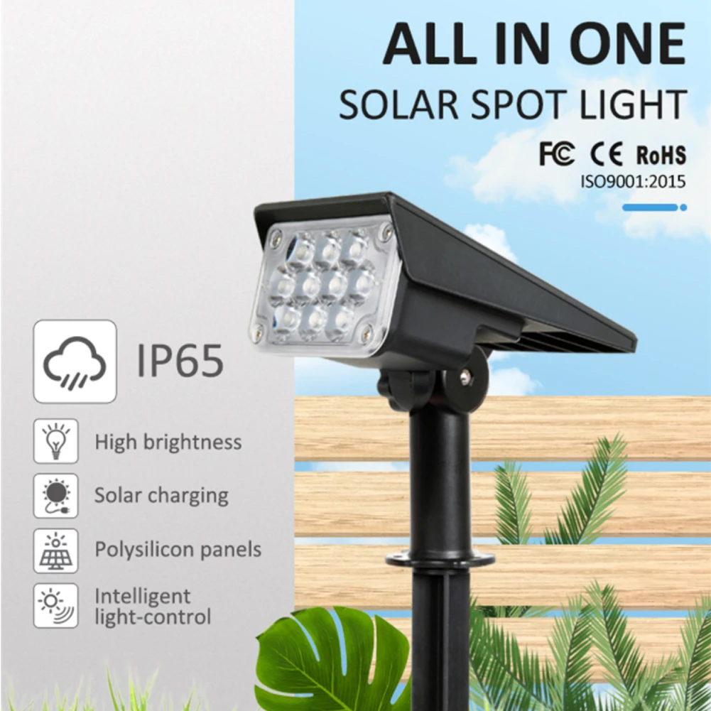 

LED Garden Lights IP65 Waterproof Wall Mount/Ground Solared Light for Garden Yard Lawn Patio