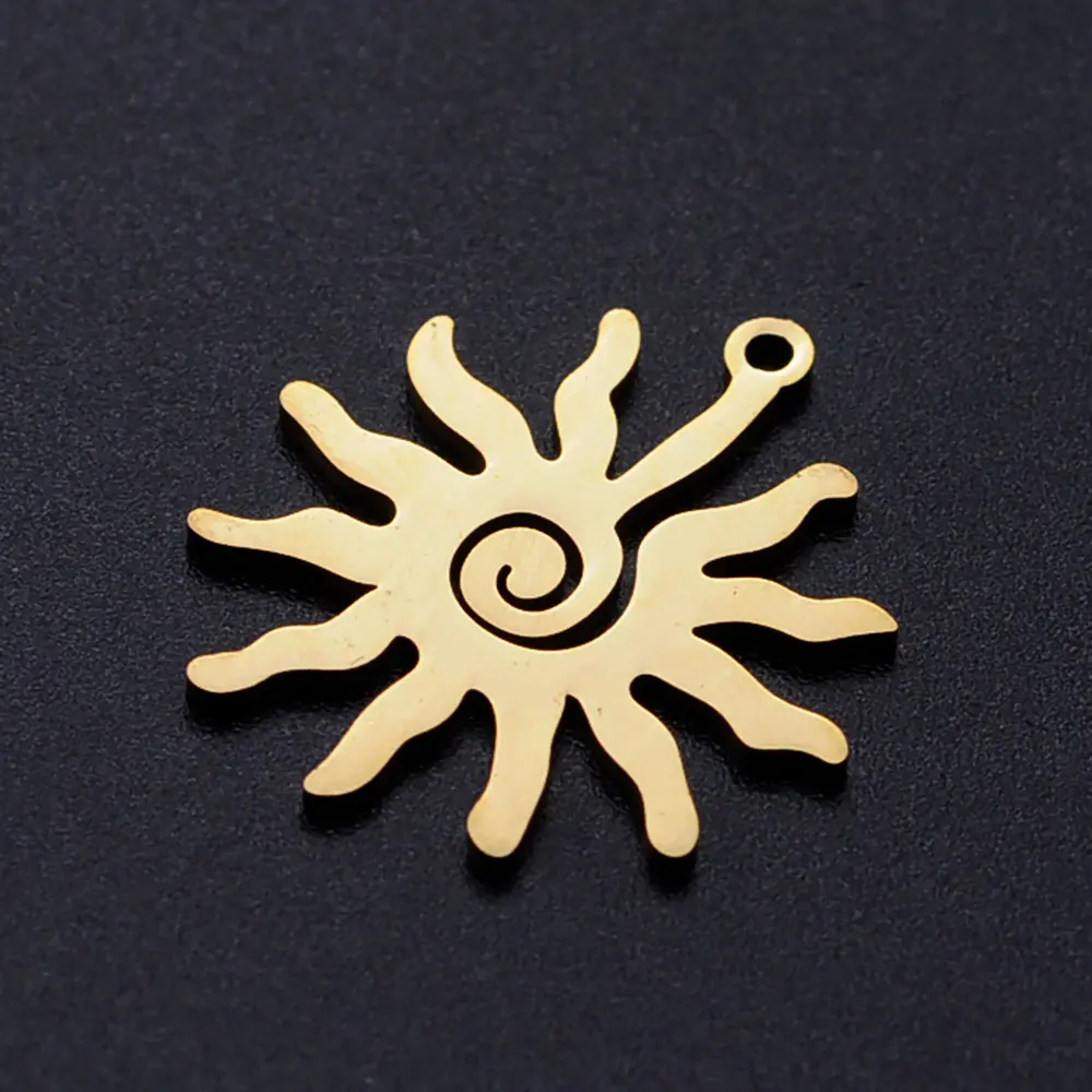 5 шт./лот спиральная подвеска в виде солнца из нержавеющей стали ювелирные