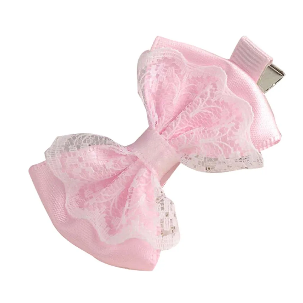 

Acessorios Infantil Menina Cute Lace Bowknot Hair Clips Baby Girl Hairpin Child Hair Accessories First Birthday Girl Party