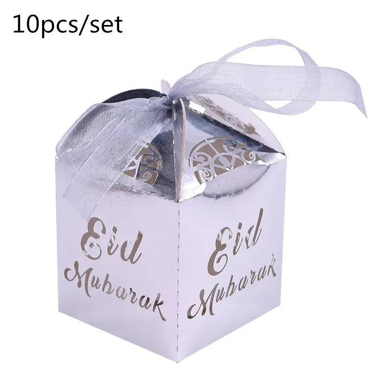 B02 1 комплект баннер «Happy Eid mubarak» Бумага висячий десерт торт топпера, конфетная Подарочная Коробки для исламский мусульманский ИД DIY вечерние деко принадлежности - Цвет: B02