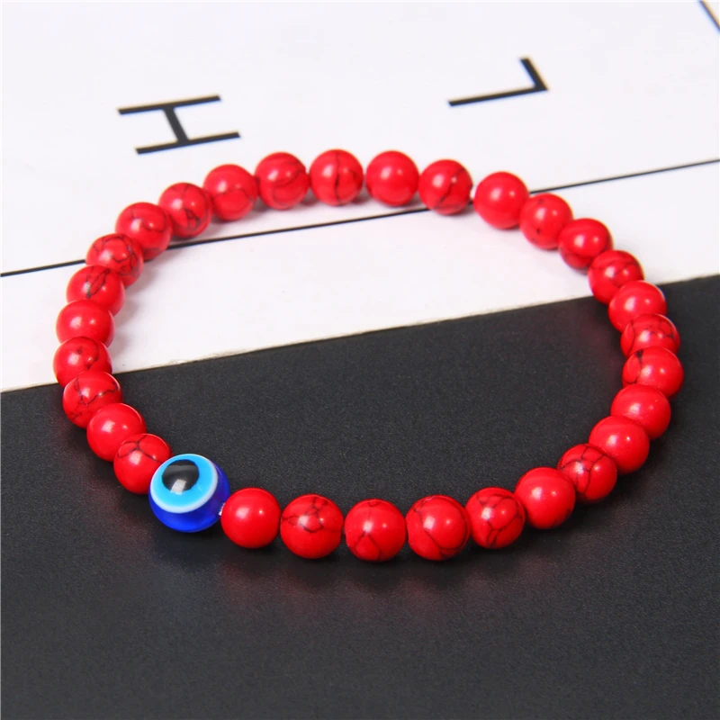 Натуральный камень оникс вулканические бусины браслет модные Турецкий Дурной