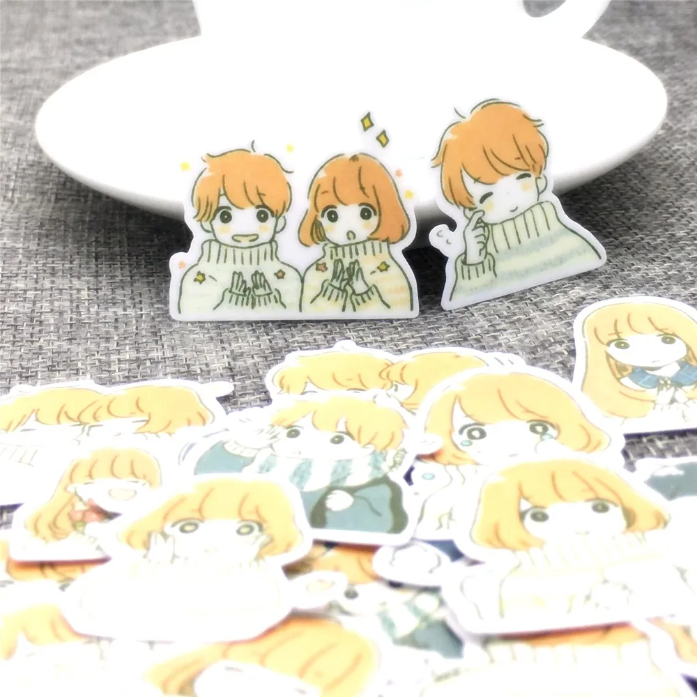 

40 Different mini Love girl Paper Sticker Decoration DIY Ablum Diary Stickers Scrapbooking Label Sticker Kawaii Stationery