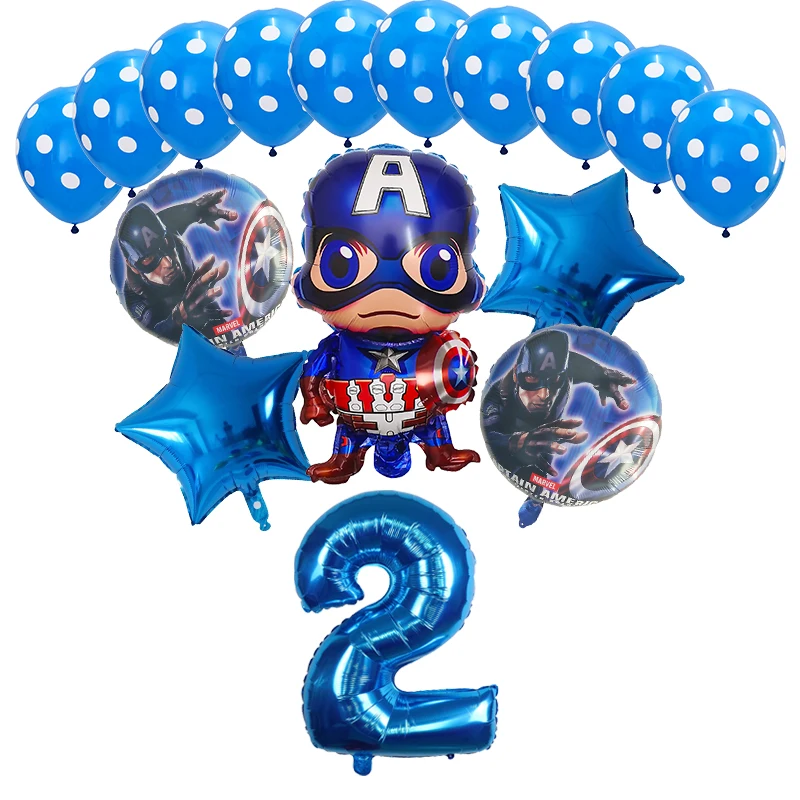 1 Набор из мультфильма «мстители» Super hero Фольга воздушные шары 3" номер Капитан Америка шар для дня рождения для маленьких мальчиков, свадебные hero тема вечерние Декор - Цвет: Оливковый