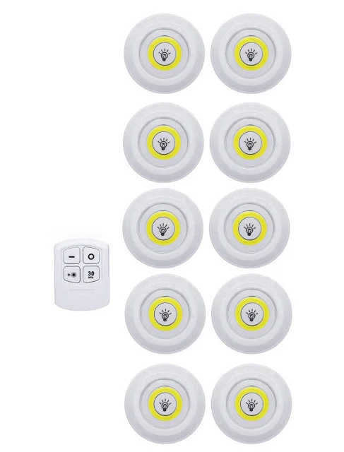 1Remote 10Lamp Беспроводной пульт дистанционного управления, прикроватная лампа, лампа для кормления, лампа для спальни, шкафа, шкафа, лампа, сенсорный маленький Ночной светильник, светильник для кровати - Цвет: 1Remote 10Lamp