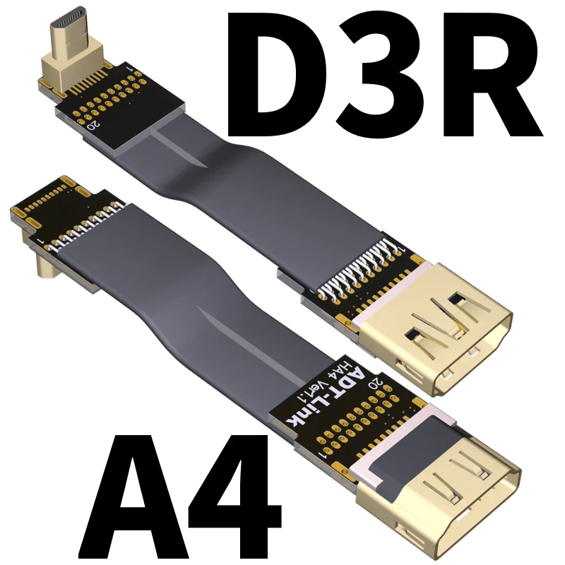 Ленты плоский кабель с видом от первого лица совместимому HDMI разъем гибкий ПВХ