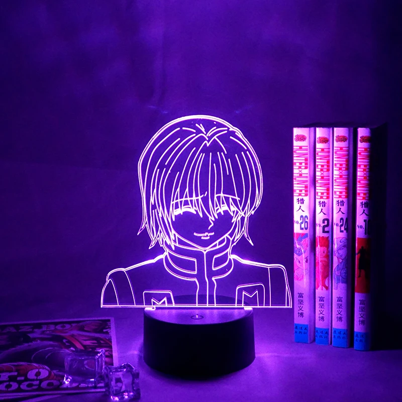 

Hunter X Hunter Kurapika Figure Lamp Acrylic Night Light Anime Gift for Kid Bedroom Decor Lighting Childrens Room Nightlight