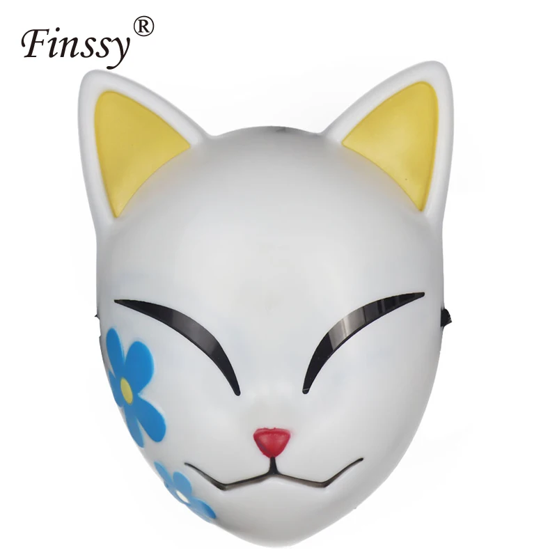 

Demon Slayer Kimetsu No Yaiba Cosplay Mask Props Anime Kamado Tanjirou Plastic Material Halloween Party Fox Mask