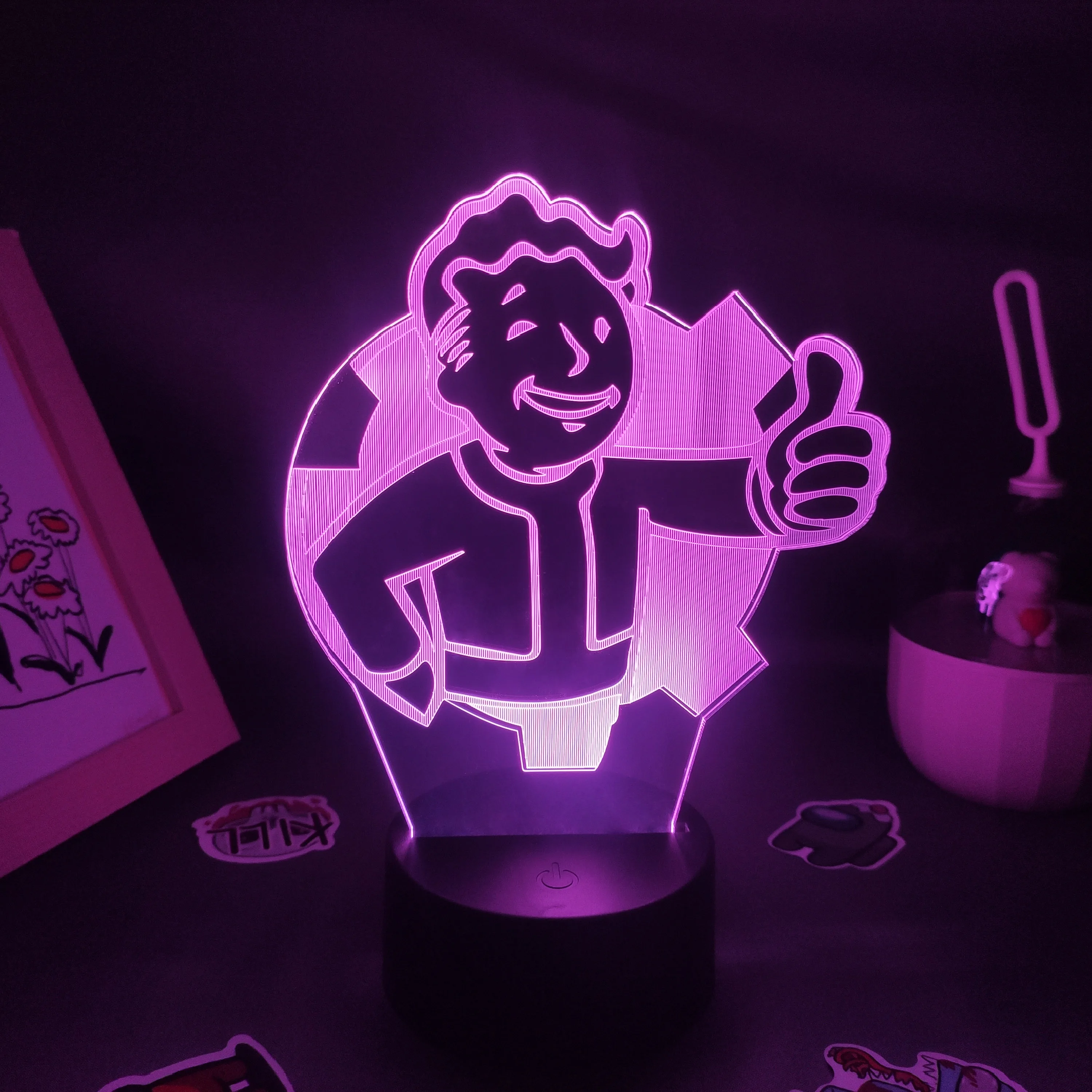 Фоллаут 4 76 Пип бой игра Mark 3D светодиодный RGB неоновая Батарея изменение ночной