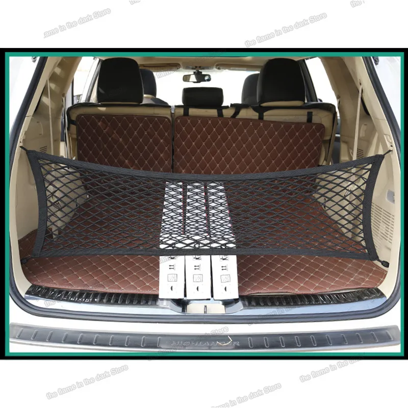 

Lsrtw2017 nylon car trunk cargo luggage net for toyota highlander 2013 2014 2015 2016 2017 2018 2019 2020 XU50 XU70 accessories