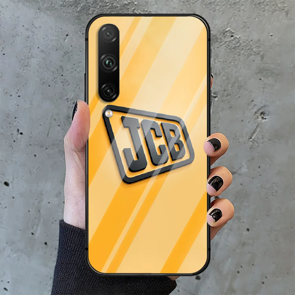 

JCB Phone Tempered Glass Case Cover For huawei honor 7 8 9 10 20 A X S lite i pro Cover Painting Luxury Funda