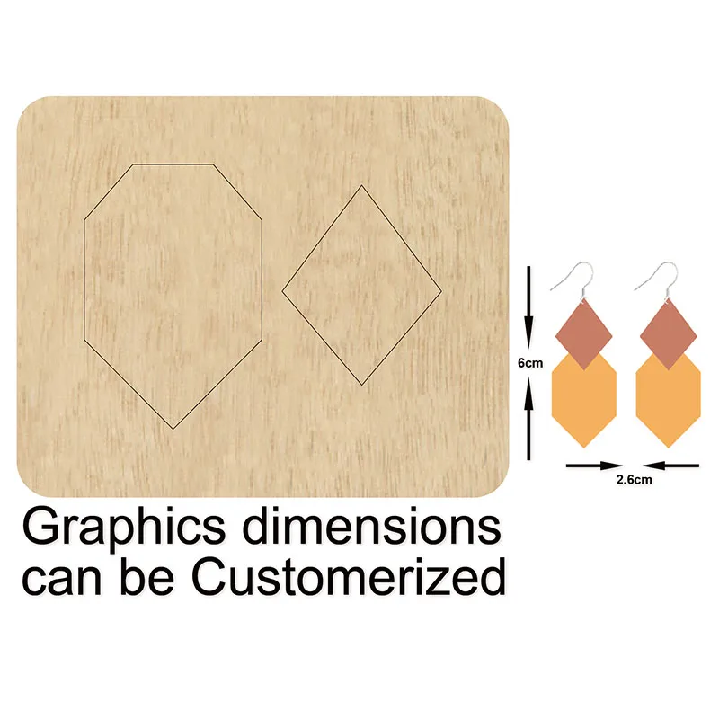 

irregular shape drop earring cutting dies 2020 new die cut &wooden dies Suitable for common die cutting machines on the market
