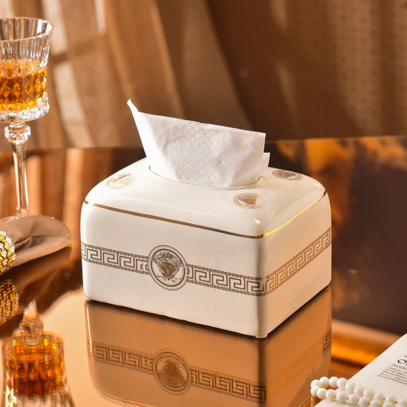 

Керамические портативные коробки для туалетных салфеток, настольный держатель для рулонной бумаги, подарки на день рождения, свадебные под...