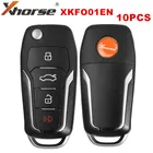 10 шт.лот Xhorse XKFO01EN проводной дистанционный ключ для Ford Condor Flip 4 кнопочный неподвижный ключ King английская версия