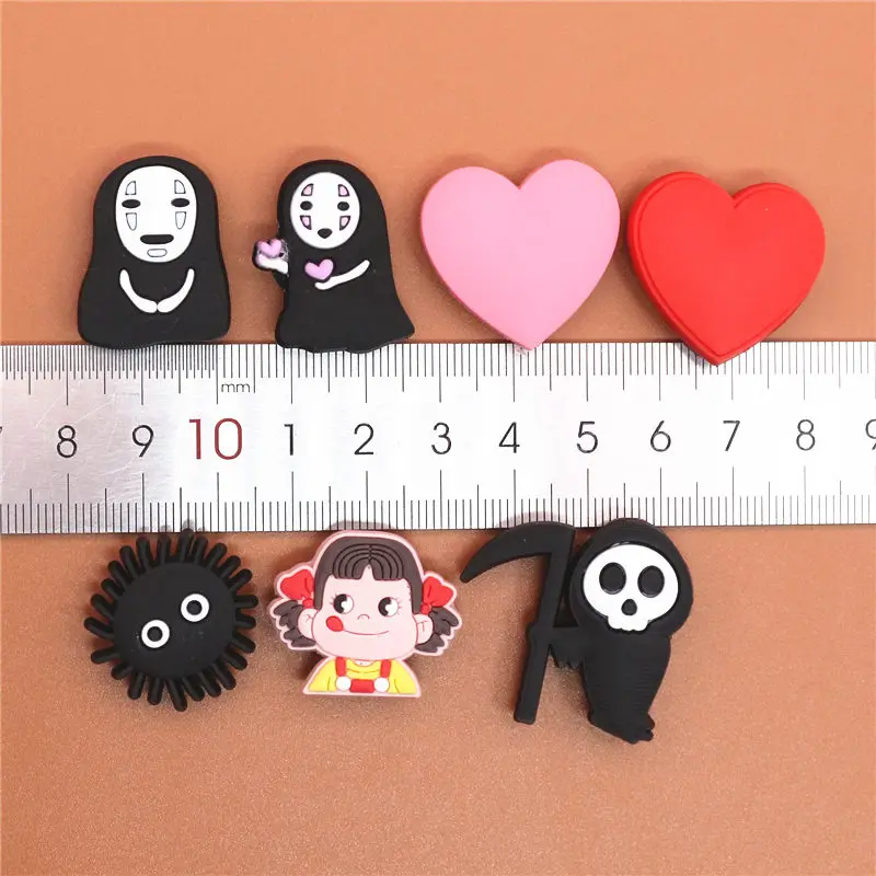 

Novel Single Sale Spirited&Away Shoe Charms Accessories Cute No Face man Garden Shoe Decoration for croc jibz Kid's X-mas Gift
