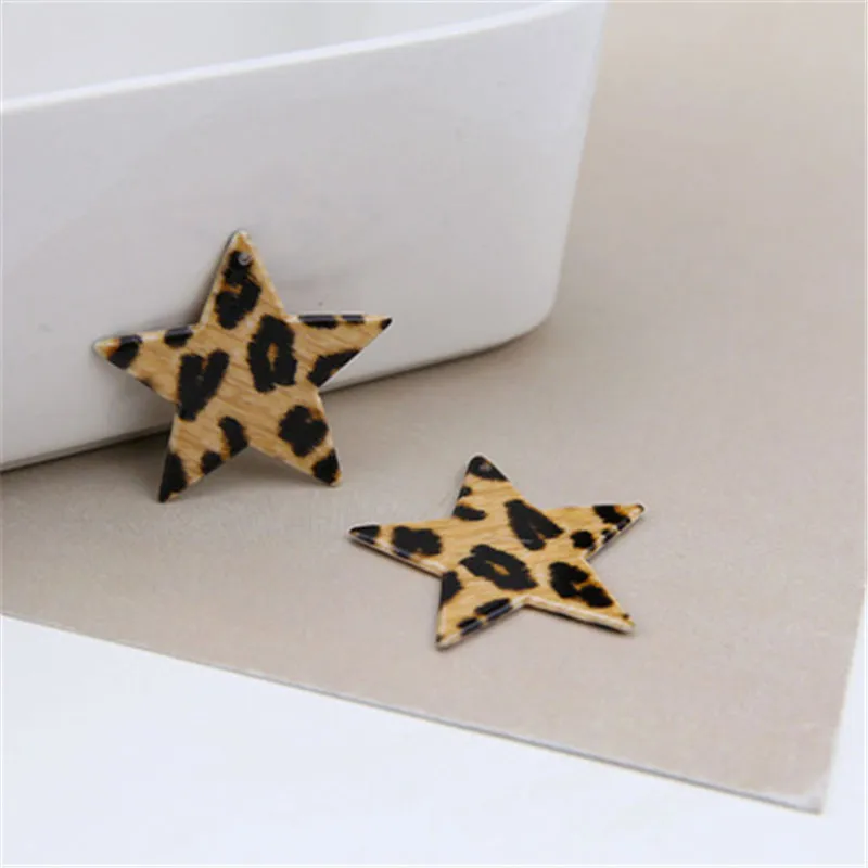 6 шт. 2020 корейские модные темпераментные леопардовые полые круглые серьги с