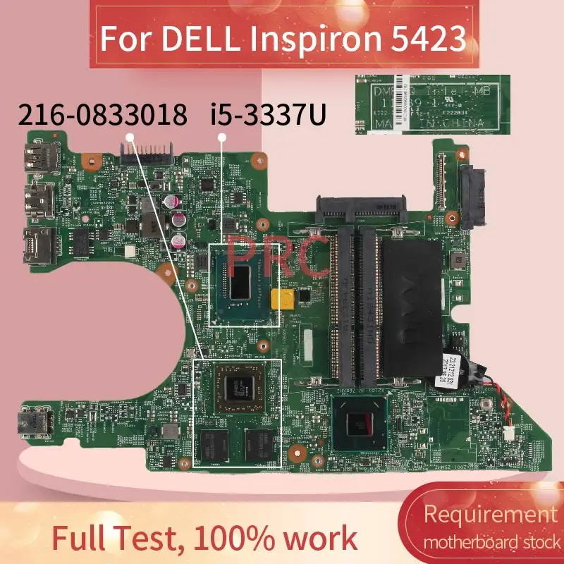 CN-0K76FX 0K76FX для DELL Inspiron 5423 i5-3337U Материнская плата ноутбука 11289-1 SR0XL 216-0833018 DDR3 материнская плата для ноутбука