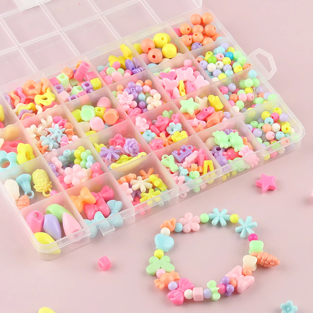 

550 шт., акриловые бусины для браслетов и ожерелий