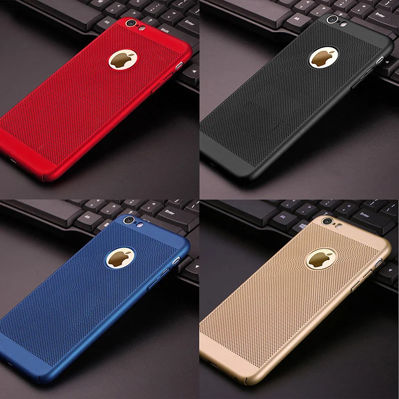 Ультратонкий Роскошный чехол для телефона iPhone 6 6s 7 8 Plus с отверстиями рассеивания