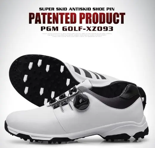 PGM Golf Men's Sneakers Rotating Lace Waterproof Non-slip Shoes Detachable Slip Studs and Fixed | Спорт и развлечения