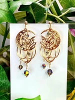 celestial earrings crystal dangle earring boho witchy statement earringsboho bohemian drops jewelry