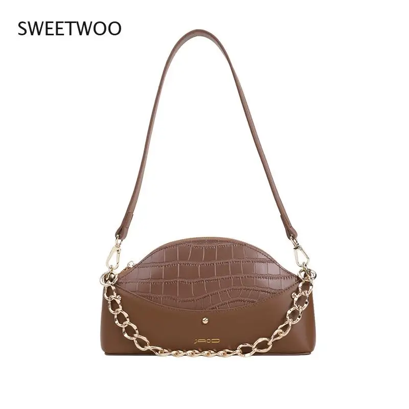 

New Original Design Limited Edition Textured Leather Crossbody Bag Women Handbags Girls Messenger Chain Tote Shoulder Armpit Bag