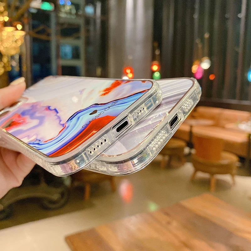 Чехол с мраморным рисунком для iPhone 12 Mini 11 Pro Max XR XS 6 7 8 Plus X|Бамперы| |