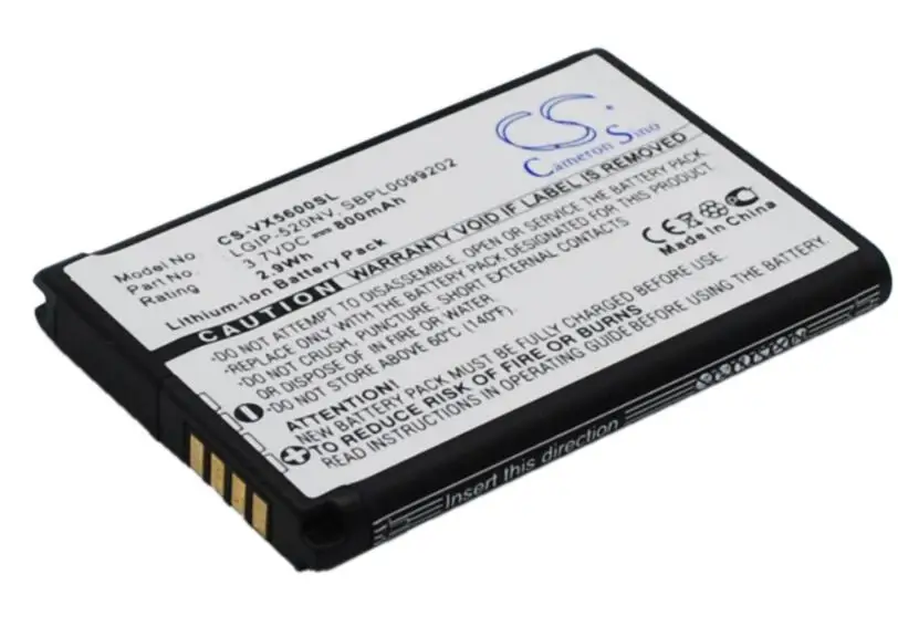 Кэмерон китайско 800 мАч батарея для LG награду Космос сенсорный VN270 Extravert LG-VN150PP MN270