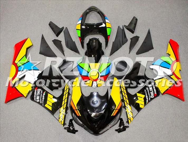 

Новинка из АБС-пластика для мотоцикла обтекатель комплект подходит для Kawasaki Ninja ZX6R 636 ZX-6R 2005 2006 05 06 Кузов Набор изготовленный на заказ Радуга