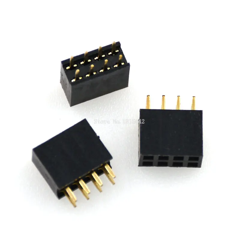 10 шт./лот новинка высокое качество шт. 2x4 Pin 8P 2 54 мм двухрядные женские прямые|brand