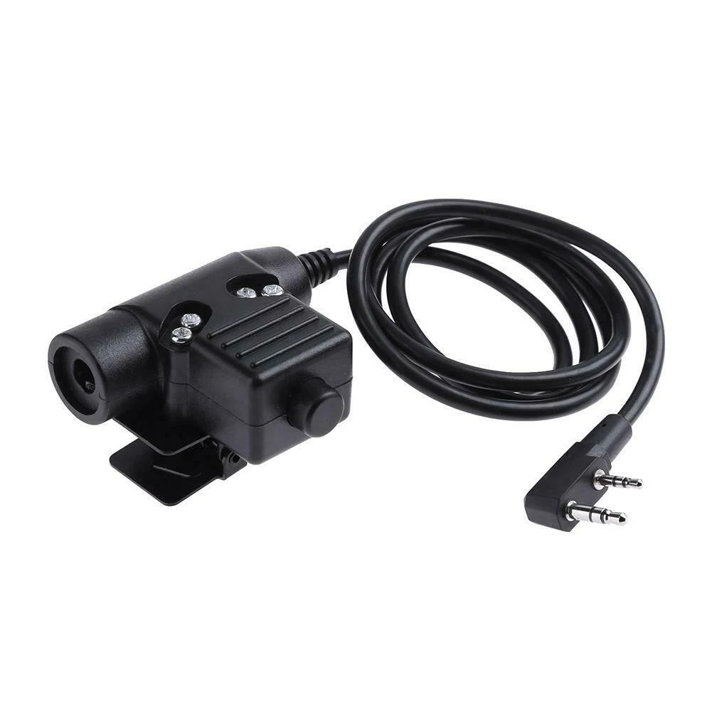 U94 PTT Radio Hunting Military Adapter Tactical Portable Standard Headphone Accessory Z TAC Button Switch Walkie Talkie Black | Мобильные