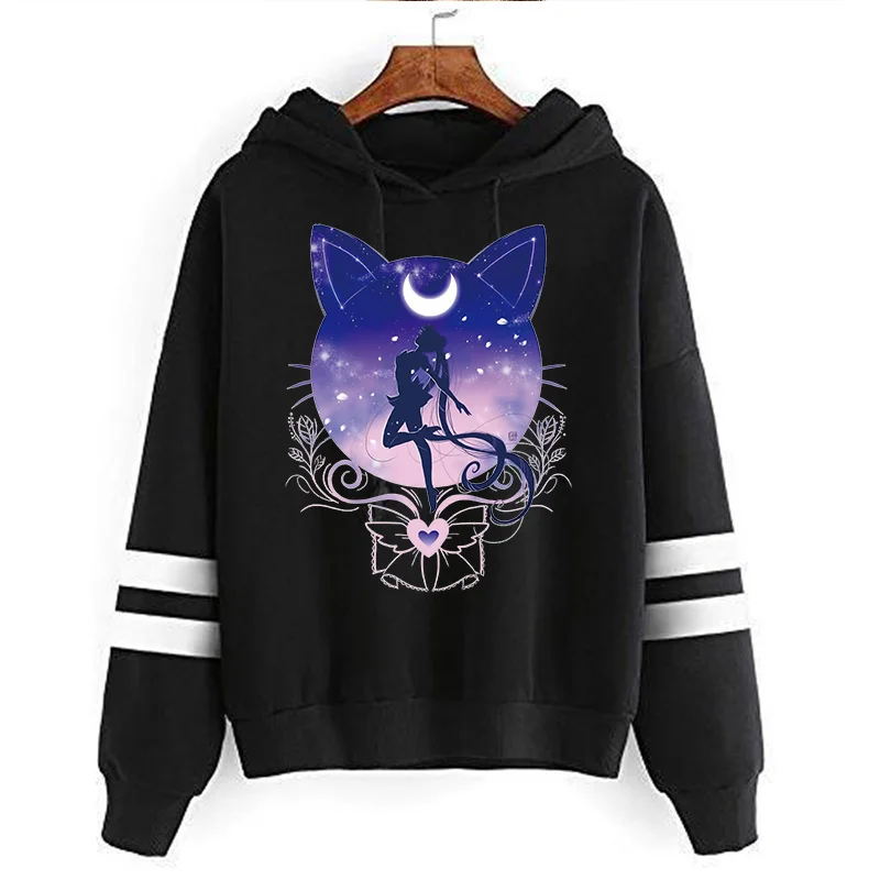 

Sailor Hoodie Harajuku Kawaii Women Ullzang Funny Cartoon Cute Cat Japanese Sweatshirt 90s Graphic Hoody Female 90s