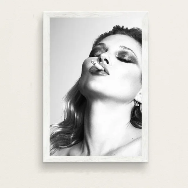 7 Kate Moss супер модель звезда Мода сексуальная B& W художественная живопись Шелковый Холст плакат настенный домашний декор - Цвет: 7