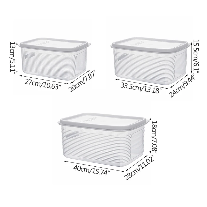 

Storage Box Plastic Refrigerator With Lid Vegetable Japanese-Style Oversized Dry Goods Storage Box Rectangular Sealed Box