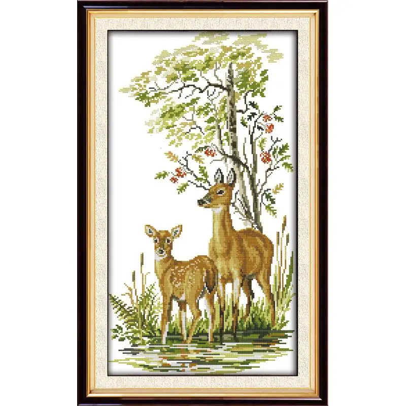Вышивка крестом Joy Sunday Deer вышивка крестиком для матери и дочери DMC Китайская