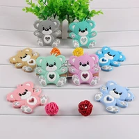 kovict 51020pcs animal baby teether rodent bpa food free silicone teething nursing pacifier clip silicone teether