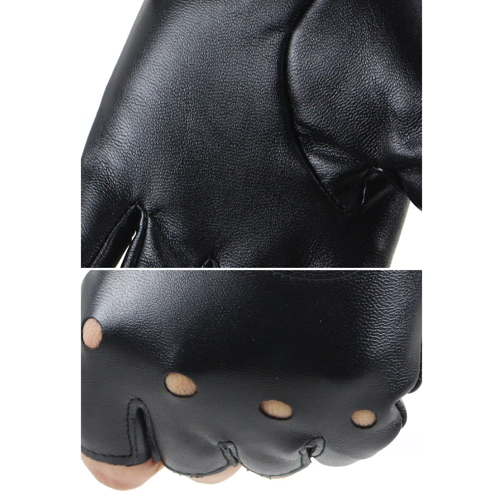 1 пара панк женщин заклепки половина пальца из искусственной кожи для мотоцикла