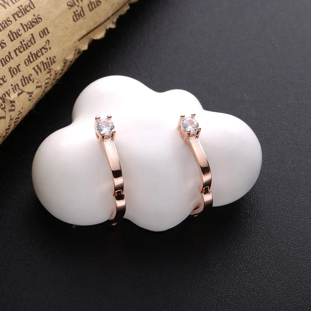 

SHADOWHUNTERS High Quality 925 Sterling Silver Huggies Hoop Earrings Crystal Earrings Clear CZ For Women Piercing U Shape Hoops