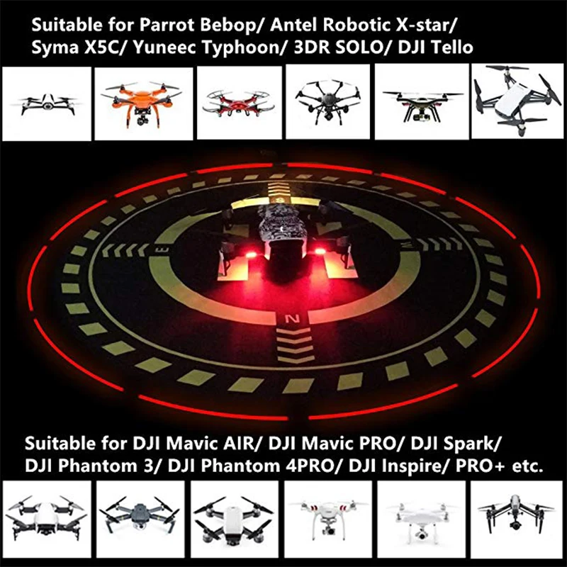 70 см посадочная площадка быстро складываемый светодиодный светильник