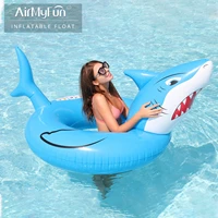 airmyfun inflatable shark gaint pool floats 45 inches tubes for indoor outdoor kids adults swim floaties