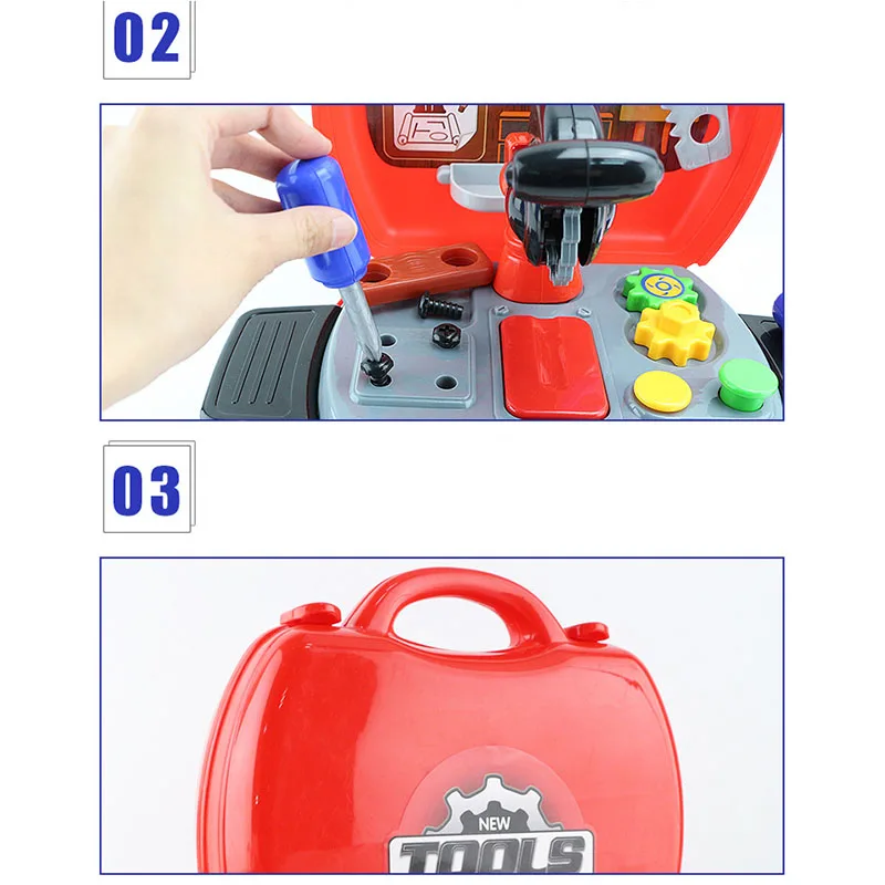 

Toddler Boy Toy Tool Set Box Workbench Pretend Play Girl Kid Drill Learning Game Baby's Toy Baby Boys Girls Gift
